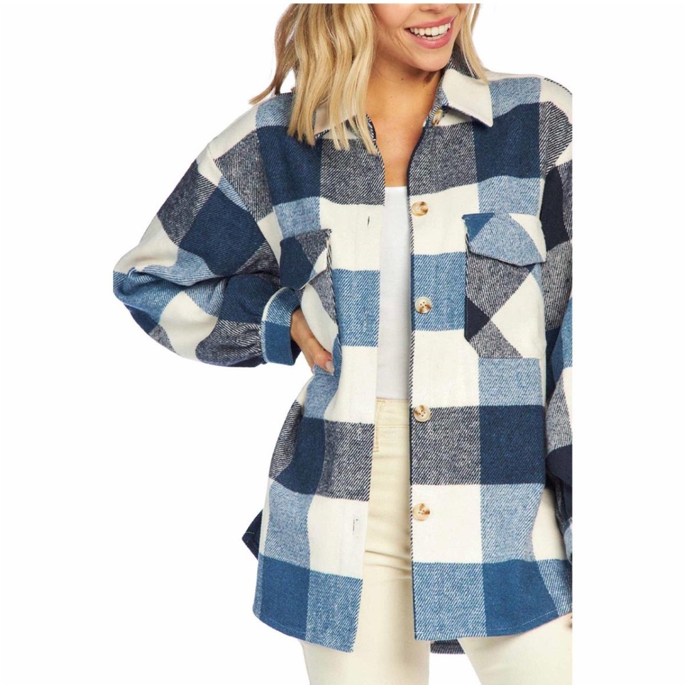 Mud Pie Highland Plaid Shacket NWT